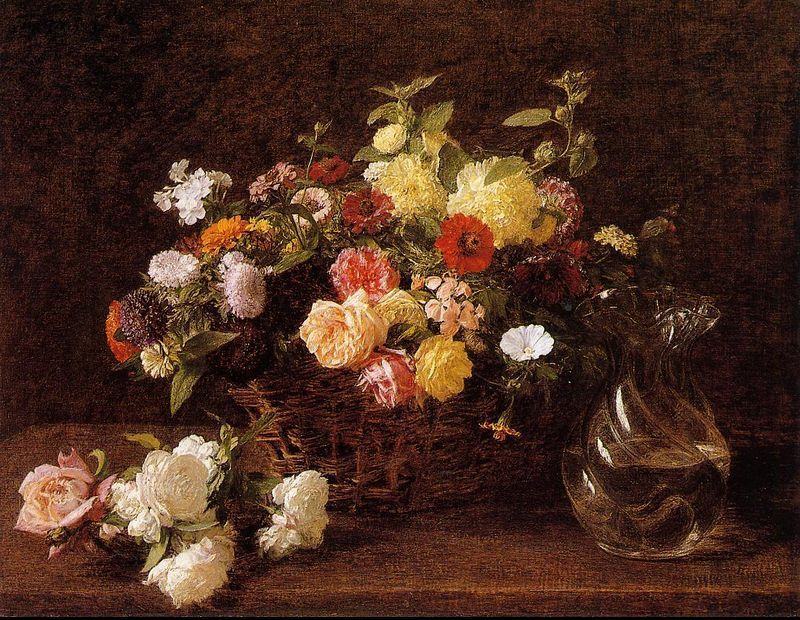 Henri Fantin-Latour Basket of Flowers